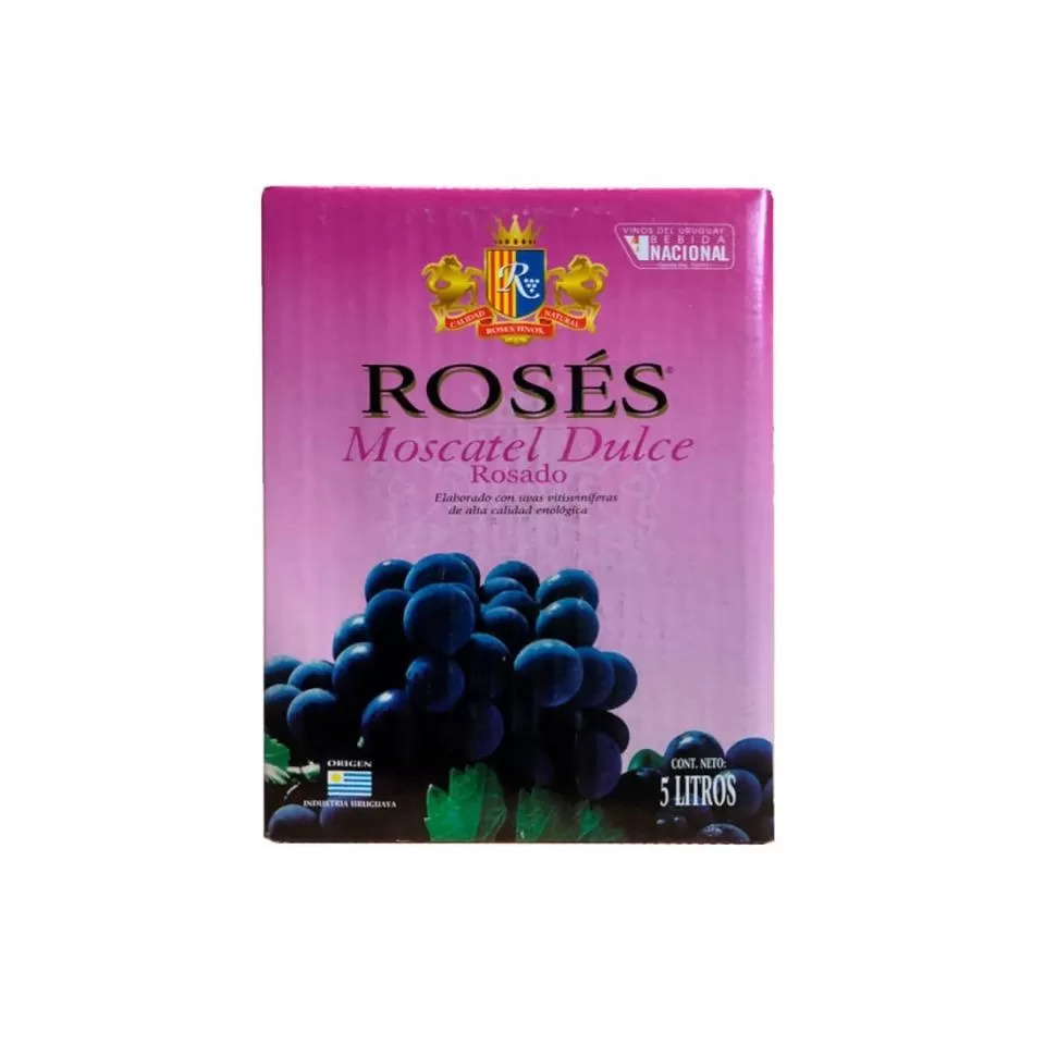 imagen 2 de VINO ROSÉS MOSCATEL DULCE ROSADO 5 LT