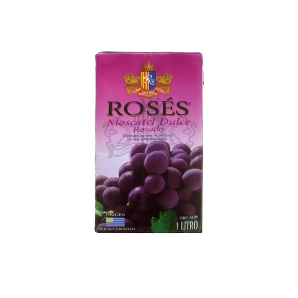 imagen 2 de VINO ROSES MOSCATEL DULCE ROSADO 1LT