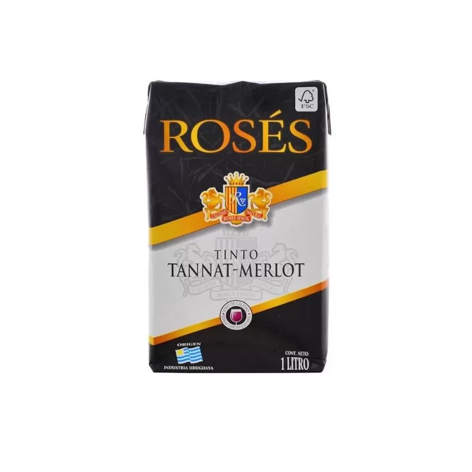 imagen 2 de VINO ROSES TINTO TANNAT- MERLOT 1 LT